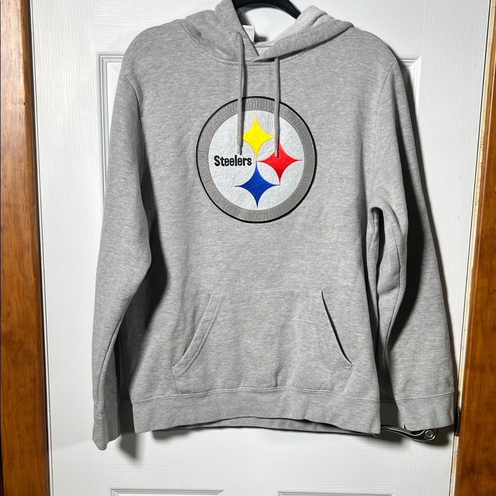 Pittsburgh Steelers Gray Crewneck Hoodie